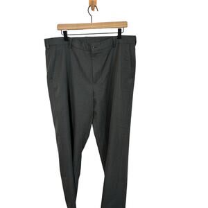 Van Heusen Mens Modern fit Suit Dress Pants 38W/30 Black Solid Stretch Business